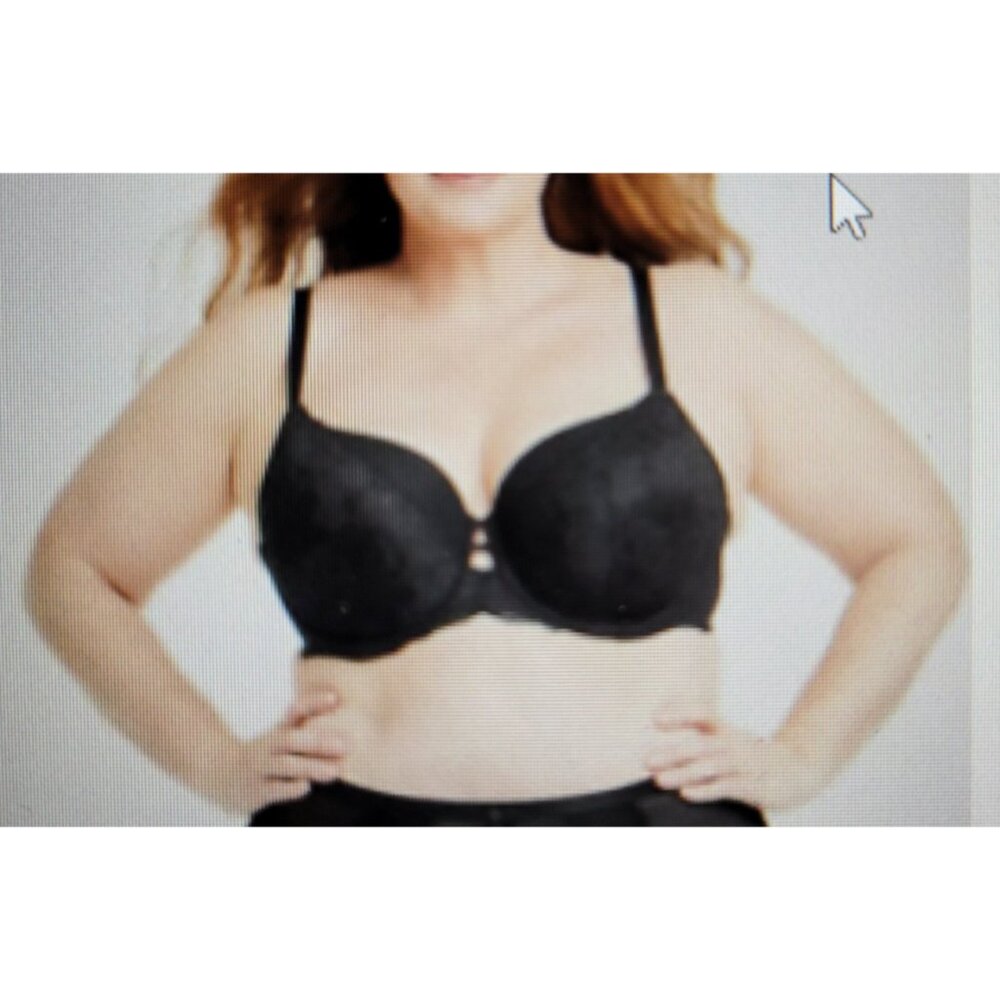 Auden Bras 44DD Set of 2 Black Lightly Lined Balconette Coverage Underwire